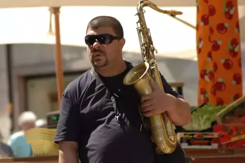 Saxophonist in Italien